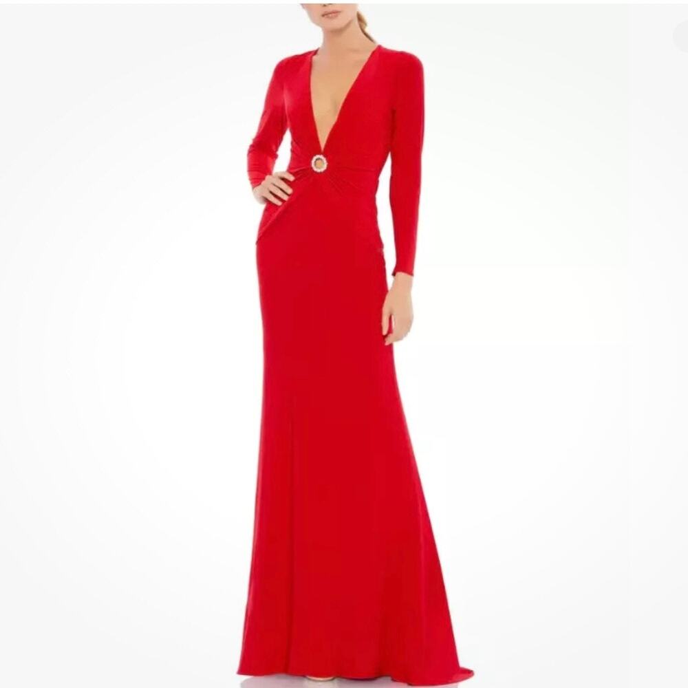 Mac Duggal Red Maxi Dress